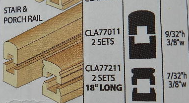 Sayer Rails Stair Riser: Stair Tread: Stair Rails: Hand Rails – In Miniatures